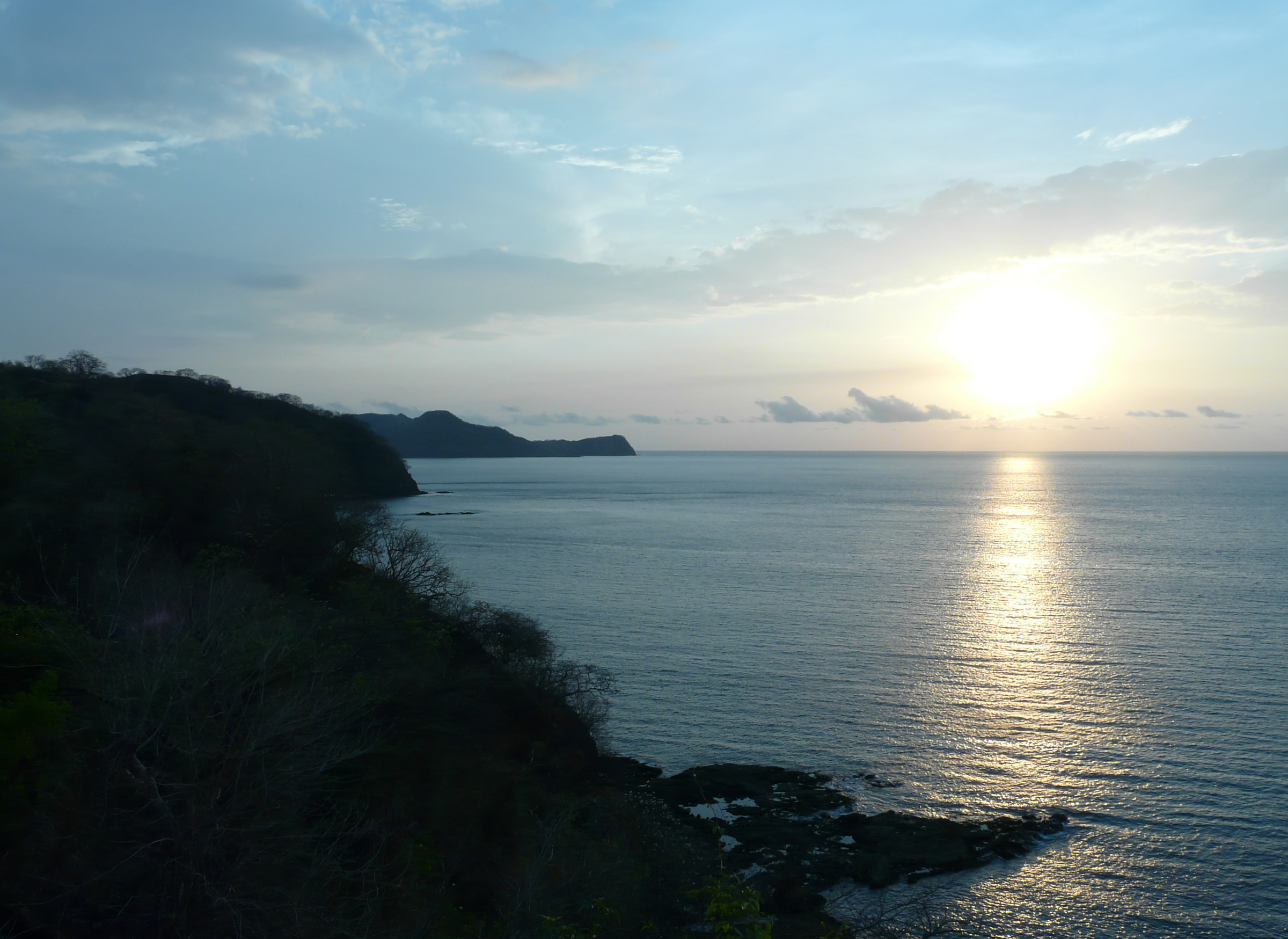 El Coco, Guanacaste. Costa Rica. May 8, 2014. Beautiful sunset view at Playas del Coco in blue tones